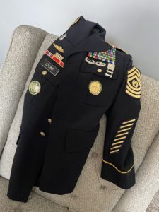 Aaron Stone Retirement Dress Blues Retirement Soldier for Life